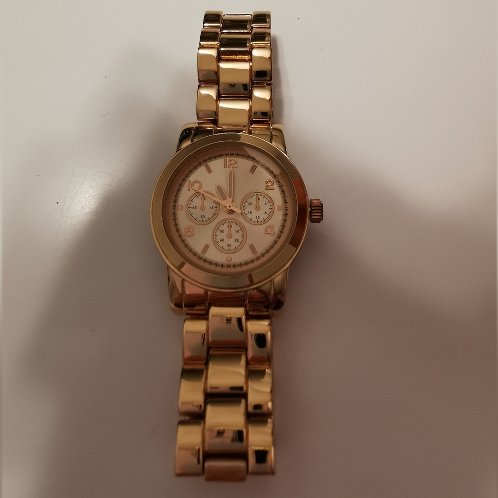 Rose Gold Watch Chain Link Strap